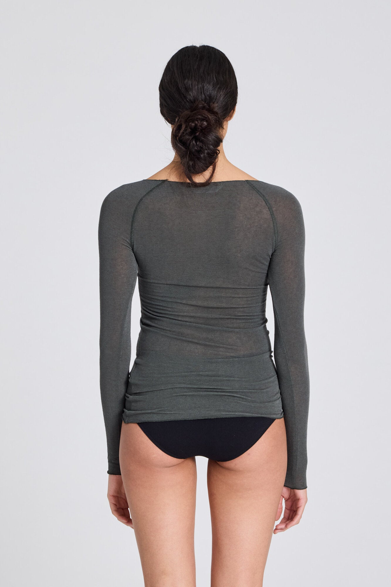 Amalie Wool langærmet t-shirt - Beluga